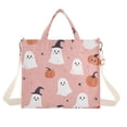 thumbnail image 1 of FORMRS Womens Corduroy Tote Bag Crossbody Shoulder Handbag with Pocket, Pink Cartoon Halloween, 1 of 7