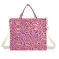 thumbnail image 1 of FORMRS Womens Corduroy Tote Bag Crossbody Shoulder Handbag with Pocket, Pink Doughnuts, 1 of 7