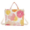 thumbnail image 1 of FORMRS Womens Corduroy Tote Bag Crossbody Shoulder Handbag with Pocket, Pink Floral Orange, 1 of 7