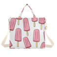 thumbnail image 1 of FORMRS Womens Corduroy Tote Bag Crossbody Shoulder Handbag with Pocket, Pink Ice Cream, 1 of 7