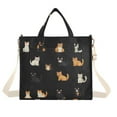 thumbnail image 1 of FORMRS Womens Corduroy Tote Bag Crossbody Shoulder Handbag with Pocket, Pixel Cat, 1 of 7