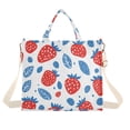thumbnail image 1 of FORMRS Womens Corduroy Tote Bag Crossbody Shoulder Handbag with Pocket, Playful Strawberries, 1 of 7