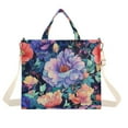 thumbnail image 1 of FORMRS Womens Corduroy Tote Bag Crossbody Shoulder Handbag with Pocket, Puprle Ethereal Floral Harmony, 1 of 7