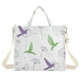 thumbnail image 1 of FORMRS Womens Corduroy Tote Bag Crossbody Shoulder Handbag with Pocket, Purple Birds, 1 of 7