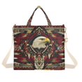 thumbnail image 1 of FORMRS Womens Corduroy Tote Bag Crossbody Shoulder Handbag with Pocket, Red Abstract Eagle, 1 of 7