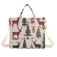 thumbnail image 1 of FORMRS Womens Corduroy Tote Bag Crossbody Shoulder Handbag with Pocket, Red Deer, 1 of 7