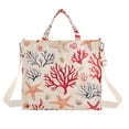 thumbnail image 1 of FORMRS Womens Corduroy Tote Bag Crossbody Shoulder Handbag with Pocket, Retro Starfish, 1 of 7