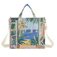 thumbnail image 1 of FORMRS Womens Corduroy Tote Bag Crossbody Shoulder Handbag with Pocket, Seaside Leaves, 1 of 7