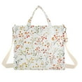 thumbnail image 1 of FORMRS Womens Corduroy Tote Bag Crossbody Shoulder Handbag with Pocket, Small Floral Pattern, 1 of 7