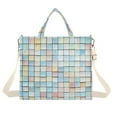 thumbnail image 1 of FORMRS Womens Corduroy Tote Bag Crossbody Shoulder Handbag with Pocket, Small Pastel Pattern, 1 of 7