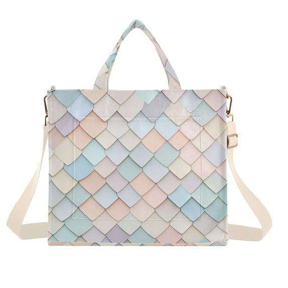 FORMRS Womens Corduroy Tote Bag Crossbody Shoulder Handbag with Pocket, Small Pink Pattern