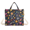 thumbnail image 1 of FORMRS Womens Corduroy Tote Bag Crossbody Shoulder Handbag with Pocket, Small Space Pattern, 1 of 7