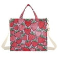 thumbnail image 1 of FORMRS Womens Corduroy Tote Bag Crossbody Shoulder Handbag with Pocket, Sweet Strawberry, 1 of 7