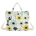 thumbnail image 1 of FORMRS Womens Corduroy Tote Bag Crossbody Shoulder Handbag with Pocket, White Flower, 1 of 7