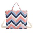 thumbnail image 1 of FORMRS Womens Corduroy Tote Bag Crossbody Shoulder Handbag with Pocket, White Geometric, 1 of 7