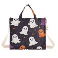thumbnail image 1 of FORMRS Womens Corduroy Tote Bag Crossbody Shoulder Handbag with Pocket, White Halloween Ghosts, 1 of 7