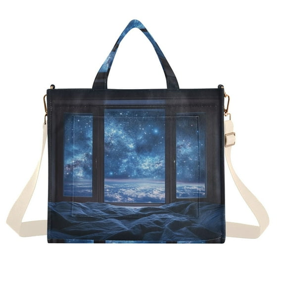 FORMRS Womens Corduroy Tote Bag Crossbody Shoulder Handbag with Pocket, Window Space