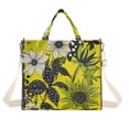 thumbnail image 1 of FORMRS Womens Corduroy Tote Bag Crossbody Shoulder Handbag with Pocket, Yellow Flowers, 1 of 7