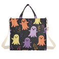 thumbnail image 1 of FORMRS Womens Corduroy Tote Bag Crossbody Shoulder Handbag with Pocket, Yellow Halloween Ghosts, 1 of 7