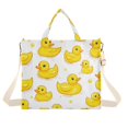 thumbnail image 1 of FORMRS Womens Corduroy Tote Bag Crossbody Shoulder Handbag with Pocket, Yellow Rubber Ducks, 1 of 7