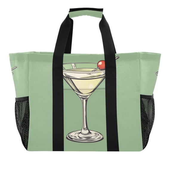 FORMRS Tote Bag for Women Large Capacity Canvas Travel Foldable Carry On Shopping Handbag, Lemon Juice