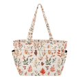 thumbnail image 1 of FORMRS Tote Bag for Women Quilted Large Capacity Travel Work Carry On Shoulder Handbag, Autumn Leaves, 1 of 7