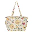 thumbnail image 1 of FORMRS Tote Bag for Women Quilted Large Capacity Travel Work Carry On Shoulder Handbag, Birds Tea Time, 1 of 7