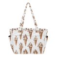 thumbnail image 1 of FORMRS Tote Bag for Women Quilted Large Capacity Travel Work Carry On Shoulder Handbag, Brown Ice Cream Pattern, 1 of 7