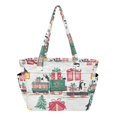 thumbnail image 1 of FORMRS Tote Bag for Women Quilted Large Capacity Travel Work Carry On Shoulder Handbag, Christmas Train, 1 of 7