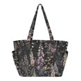 thumbnail image 1 of FORMRS Tote Bag for Women Quilted Large Capacity Travel Work Carry On Shoulder Handbag, Dark Flowers Pattern, 1 of 7