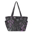 thumbnail image 1 of FORMRS Tote Bag for Women Quilted Large Capacity Travel Work Carry On Shoulder Handbag, Gothic Floral Print, 1 of 7