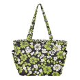 thumbnail image 1 of FORMRS Tote Bag for Women Quilted Large Capacity Travel Work Carry On Shoulder Handbag, Green Flower Pattern, 1 of 7