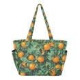 thumbnail image 1 of FORMRS Tote Bag for Women Quilted Large Capacity Travel Work Carry On Shoulder Handbag, Orange Tree Pattern, 1 of 7
