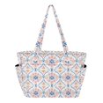 thumbnail image 1 of FORMRS Tote Bag for Women Quilted Large Capacity Travel Work Carry On Shoulder Handbag, Pink Mosaic Pattern, 1 of 7