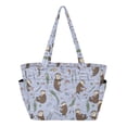 thumbnail image 1 of FORMRS Tote Bag for Women Quilted Large Capacity Travel Work Carry On Shoulder Handbag, Purple Otters Pattern, 1 of 7