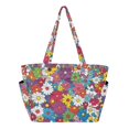 thumbnail image 1 of FORMRS Tote Bag for Women Quilted Large Capacity Travel Work Carry On Shoulder Handbag, Whimsical Floral, 1 of 7