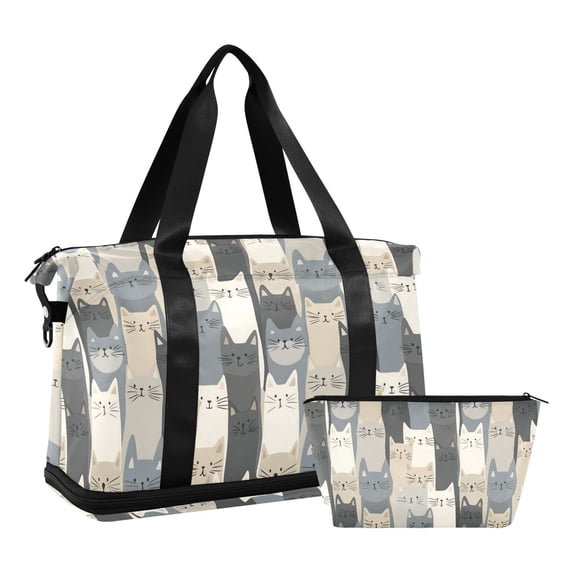 FORMRS Travel Duffel Bag with Shoes Compartment Expandable Carry-on ...