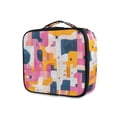 thumbnail image 1 of FORMRS Travel Makeup Bag Large Capacity Train Case Cosmetic Organizer with Adjustable Dividers, Art Geometric, 1 of 8