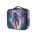 thumbnail image 1 of FORMRS Travel Makeup Bag Large Capacity Train Case Cosmetic Organizer with Adjustable Dividers, Astronaut Pattern, 1 of 8