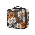 thumbnail image 1 of FORMRS Travel Makeup Bag Large Capacity Train Case Cosmetic Organizer with Adjustable Dividers, Black Plaid Floral, 1 of 8