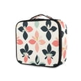 thumbnail image 1 of FORMRS Travel Makeup Bag Large Capacity Train Case Cosmetic Organizer with Adjustable Dividers, Black Retro Flower, 1 of 8