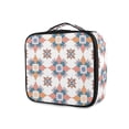 thumbnail image 1 of FORMRS Travel Makeup Bag Large Capacity Train Case Cosmetic Organizer with Adjustable Dividers, Blue Abstract Pattern, 1 of 8