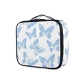 thumbnail image 1 of FORMRS Travel Makeup Bag Large Capacity Train Case Cosmetic Organizer with Adjustable Dividers, Blue Butterfly, 1 of 8