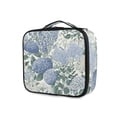 thumbnail image 1 of FORMRS Travel Makeup Bag Large Capacity Train Case Cosmetic Organizer with Adjustable Dividers, Blue Hydrangeas Pattern, 1 of 8