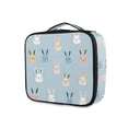 thumbnail image 1 of FORMRS Travel Makeup Bag Large Capacity Train Case Cosmetic Organizer with Adjustable Dividers, Blue Rabbits, 1 of 8