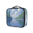 thumbnail image 1 of FORMRS Travel Makeup Bag Large Capacity Train Case Cosmetic Organizer with Adjustable Dividers, Blue Sky and River, 1 of 8