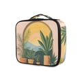 thumbnail image 1 of FORMRS Travel Makeup Bag Large Capacity Train Case Cosmetic Organizer with Adjustable Dividers, Boho Plants, 1 of 8