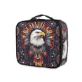 thumbnail image 1 of FORMRS Travel Makeup Bag Large Capacity Train Case Cosmetic Organizer with Adjustable Dividers, Brown Abstract Eagle, 1 of 8