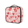 thumbnail image 1 of FORMRS Travel Makeup Bag Large Capacity Train Case Cosmetic Organizer with Adjustable Dividers, Bunnies and Hearts, 1 of 8