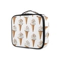 thumbnail image 1 of FORMRS Travel Makeup Bag Large Capacity Train Case Cosmetic Organizer with Adjustable Dividers, Cartoon Ice Cream Pattern, 1 of 8